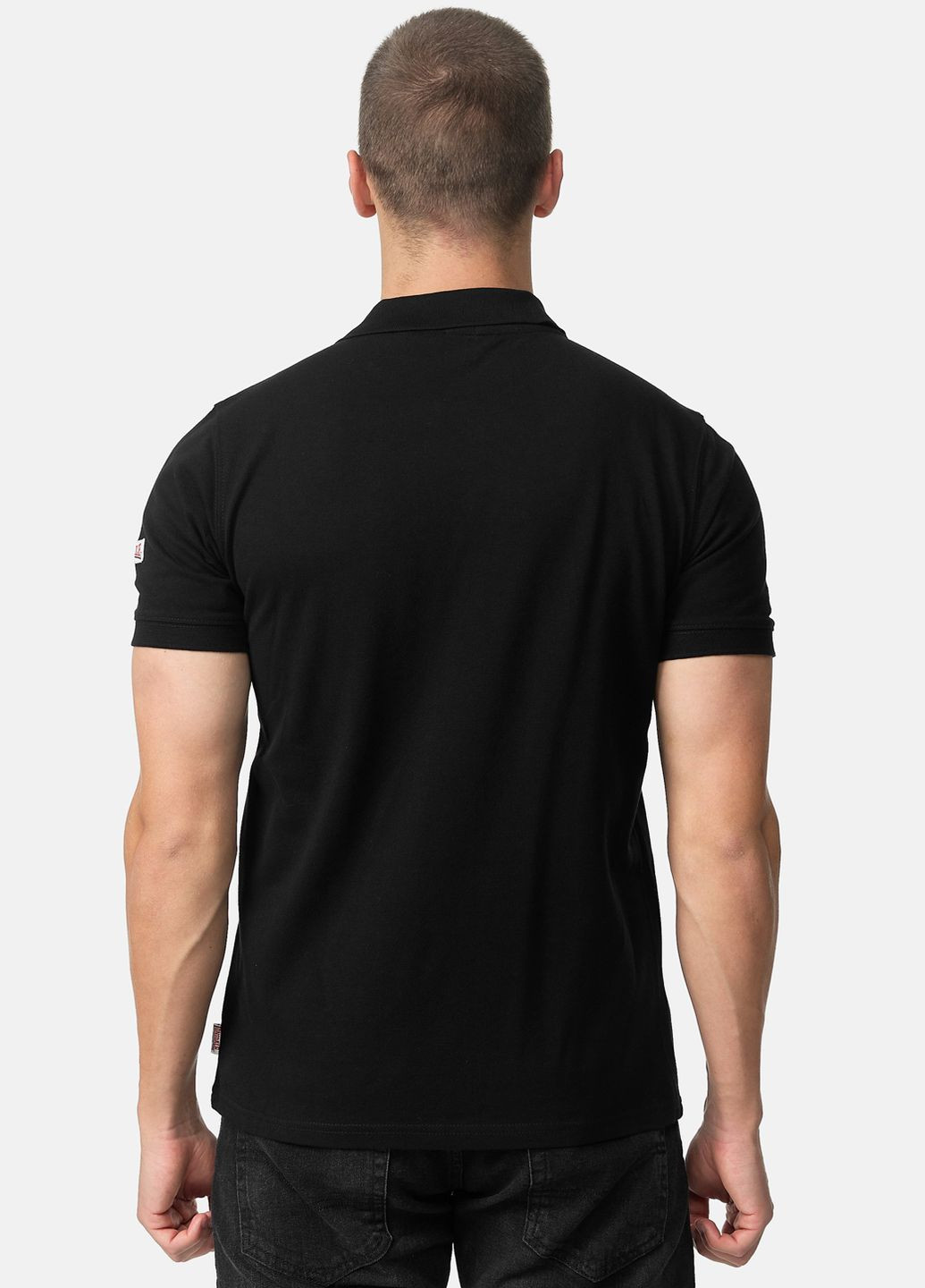 Черная футболка-поло для мужчин Lonsdale однотонная