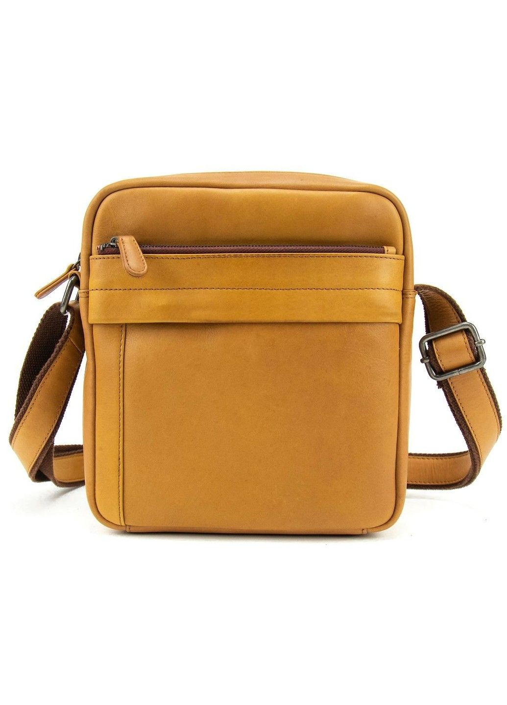 Кожаная сумка через плечо в коричневом цвете R-9885C Tavinchi (304265679)