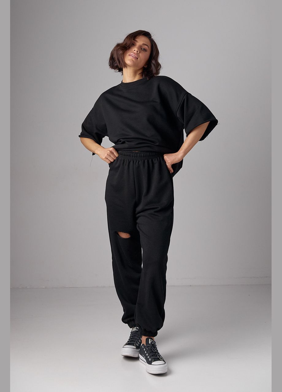 Спортивный костюм из трикотажа с прорезью на джоггерах Lurex (287340250)