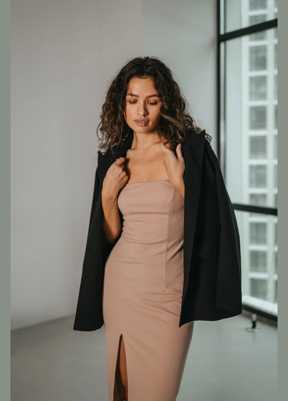 Кофейное праздничный, коктейльное, карнавальный, откровенный, вечернее платье Seventeen