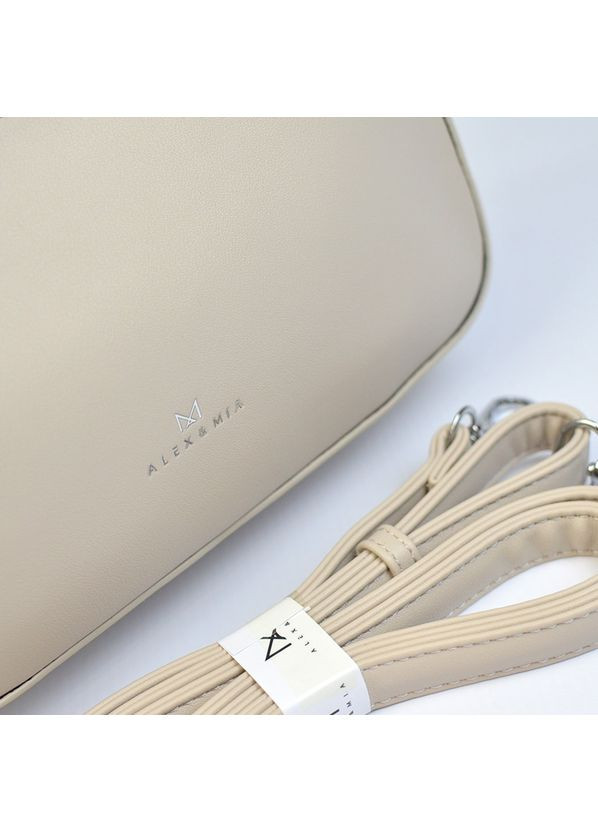 Сумка багет жіноча бежева маленька молодіжна модна на плече Alex&Mia (354182791)
