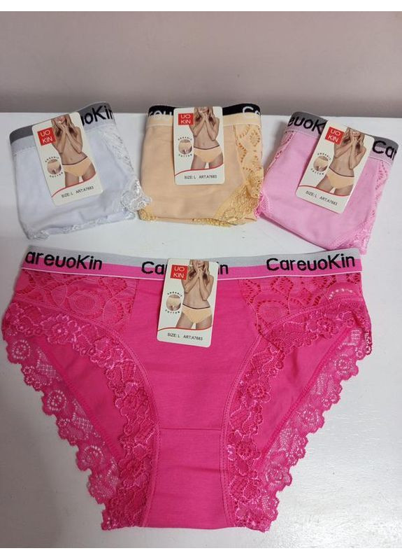 Набор хлопчатобумажных трусиков с кружевом 4 шт. UOKIN (365072189)