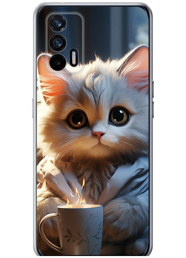 Силиконовый чехол 'White cat' для Endorphone realme gt 5g (293850581)
