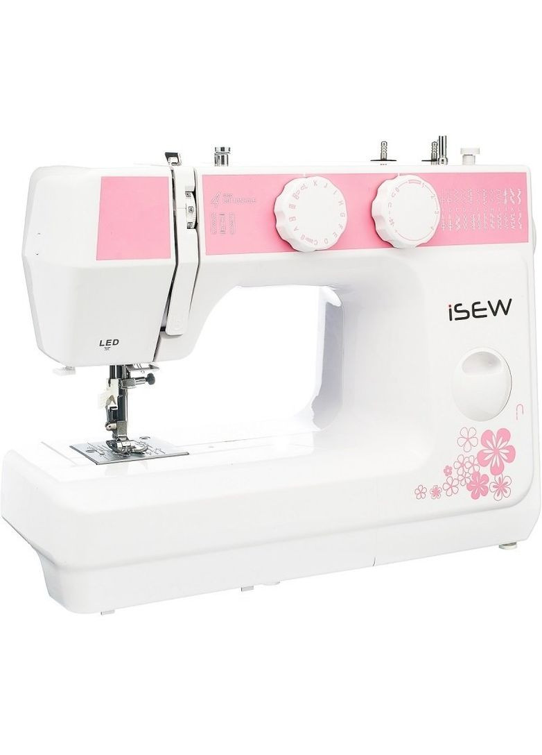 Швейная машина iSEW C25, электромех., 62Вт, 25 шв.оп., петля полуавтомат, белый + розовый Janome (315799092)