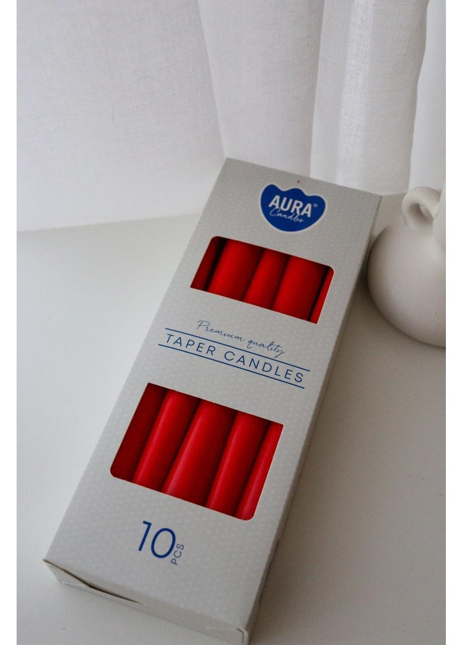 Свічка конічна "Червона" 10 шт. Bispol (368871023)