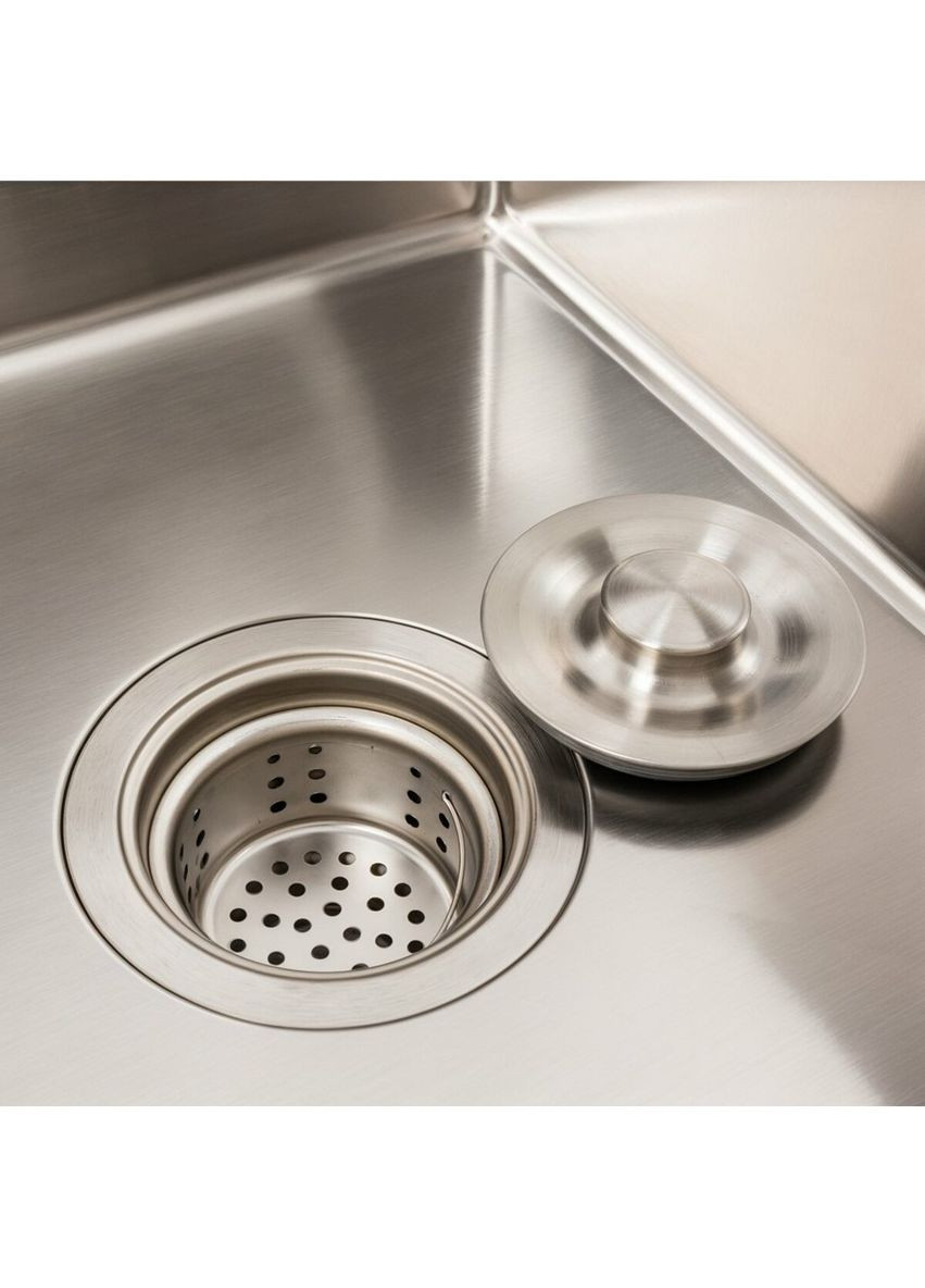 Кухонная мойка CM 58*48 L нержавейка Handmade (круглый сифон 3,0/0,8) Valeso (336938454)