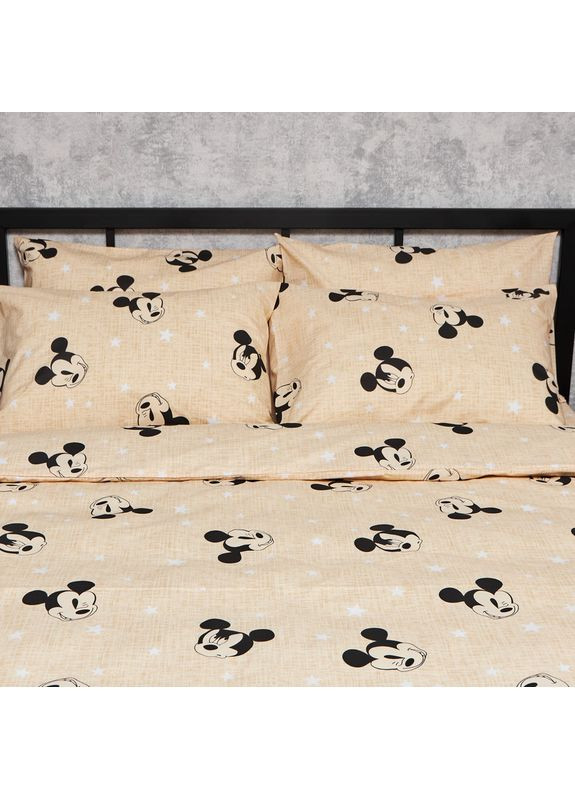 Комплект постільної білизни Бязь Gold Люкс «» Полуторний Євро 160х220 наволочки 2х70х70 (MS-820006497) Moon&Star Mickey Mouse (356116021)