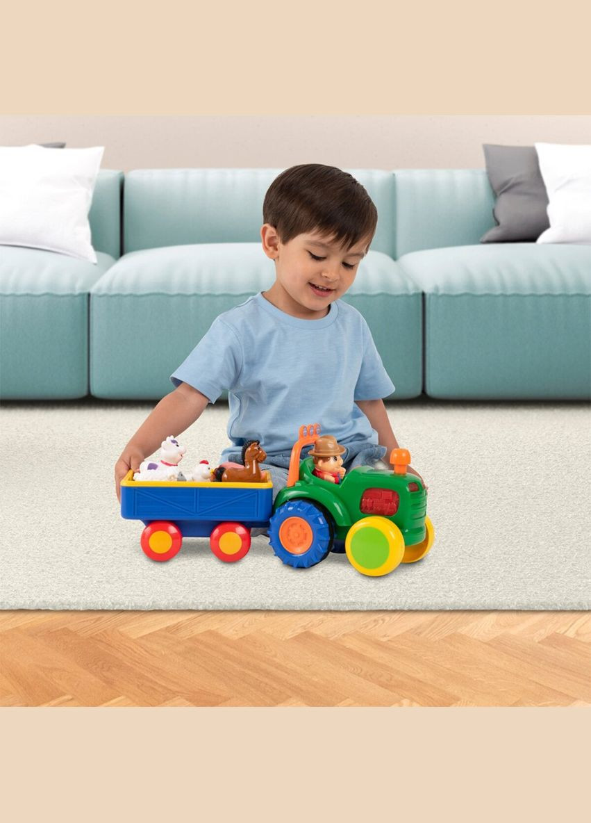 Игровой набор Трактор с прицепом 63180 Разноцветный (6900007362504) shop (6900007362504) KIDDI SMART (370808415)