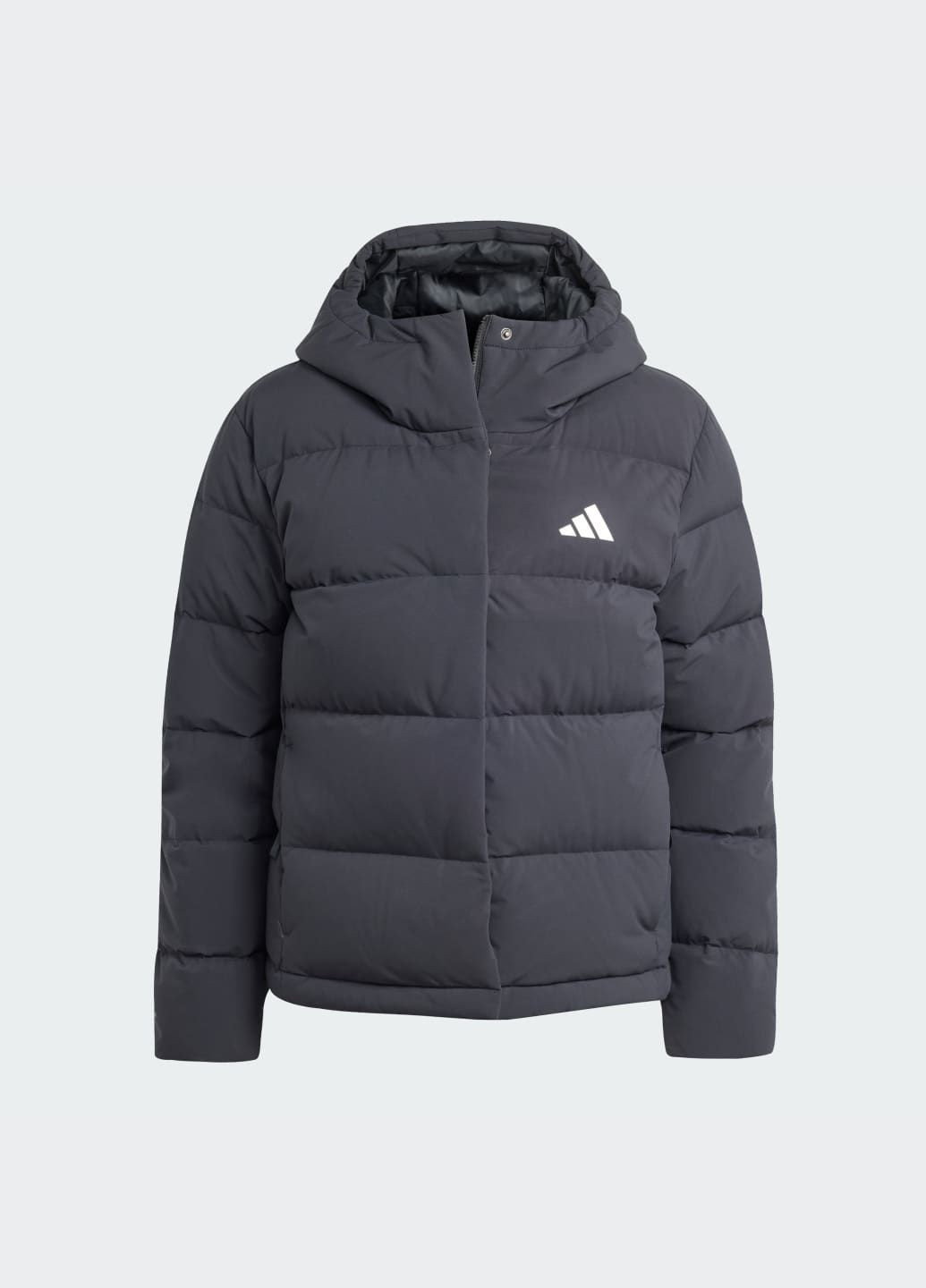 Чорна демісезонна пуховик helionic climawarm hooded adidas