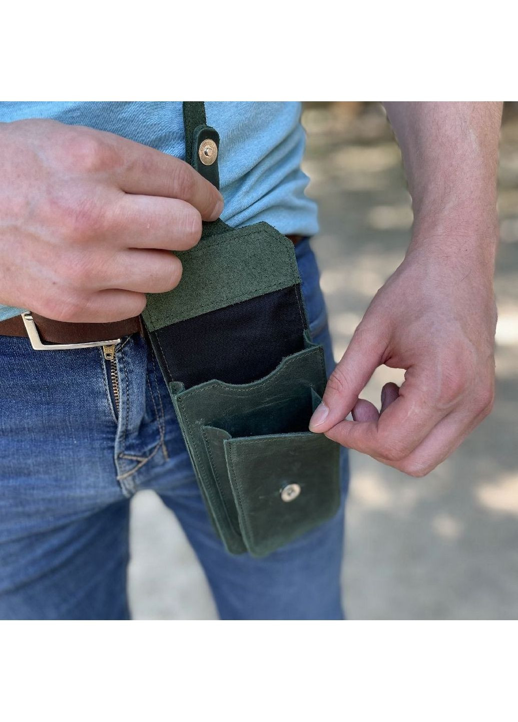 Кожаная напоясная сумка 16.5х2х10 см TARWA (315874587)