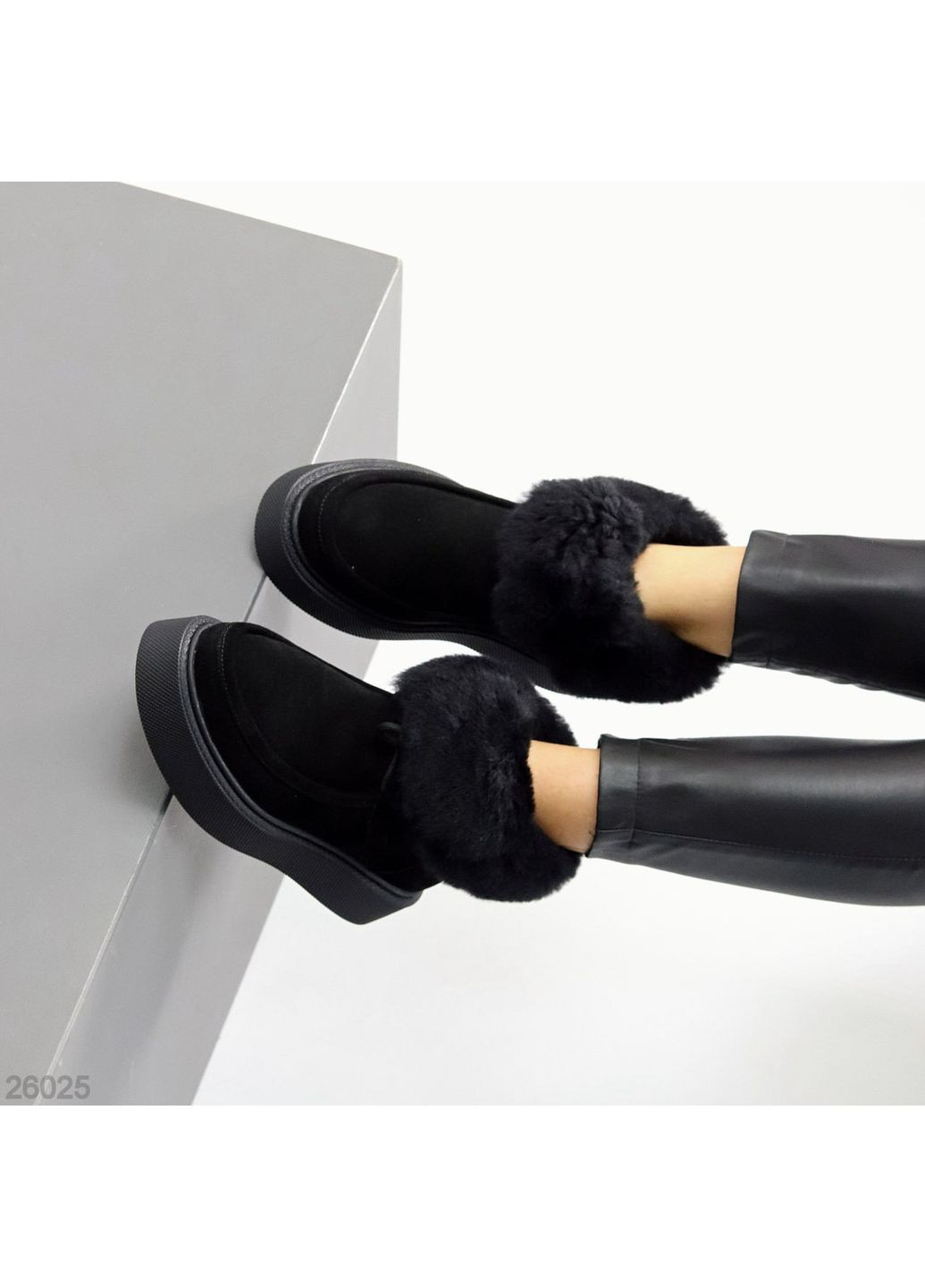 Зимние зимние ботинки fansi No Brand из натуральной замши