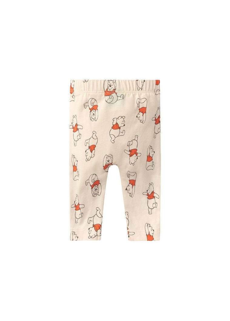 Лосини бавовняні з принтом для дівчинки Winnie the Pooh 434488 062-68 см (2-6 міс.) бежевий Disney (362003479)
