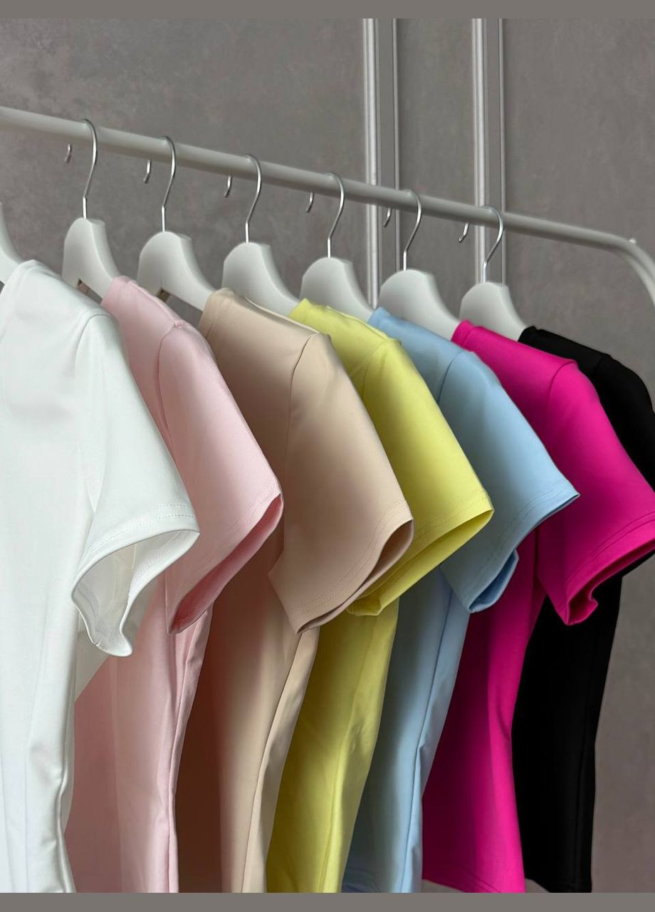 Женская голубая футболка No Brand - (336544623)