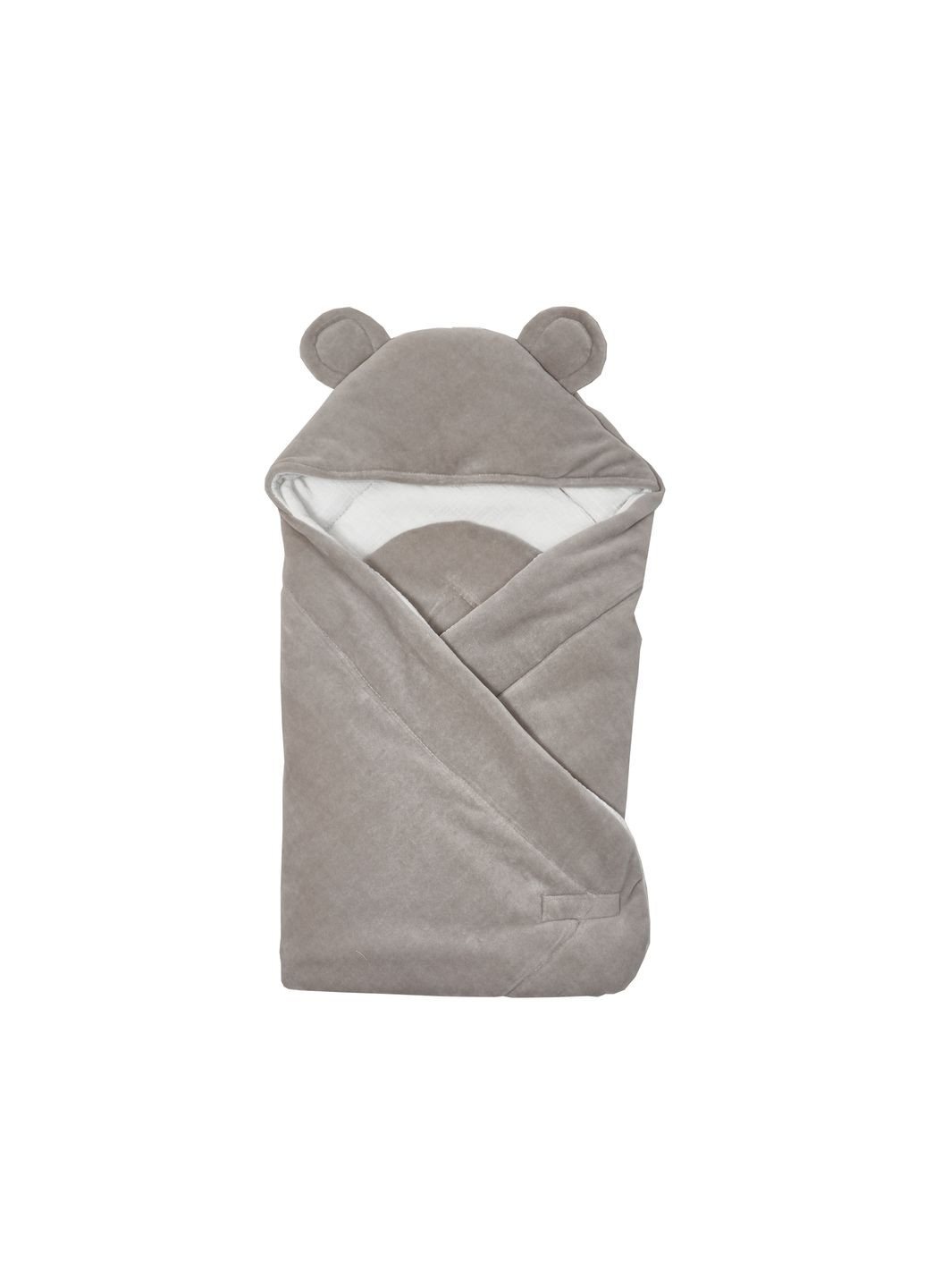 Конверт - плед Вушка велюр 80х80 (слімтекс) сірий Twins (372832522)