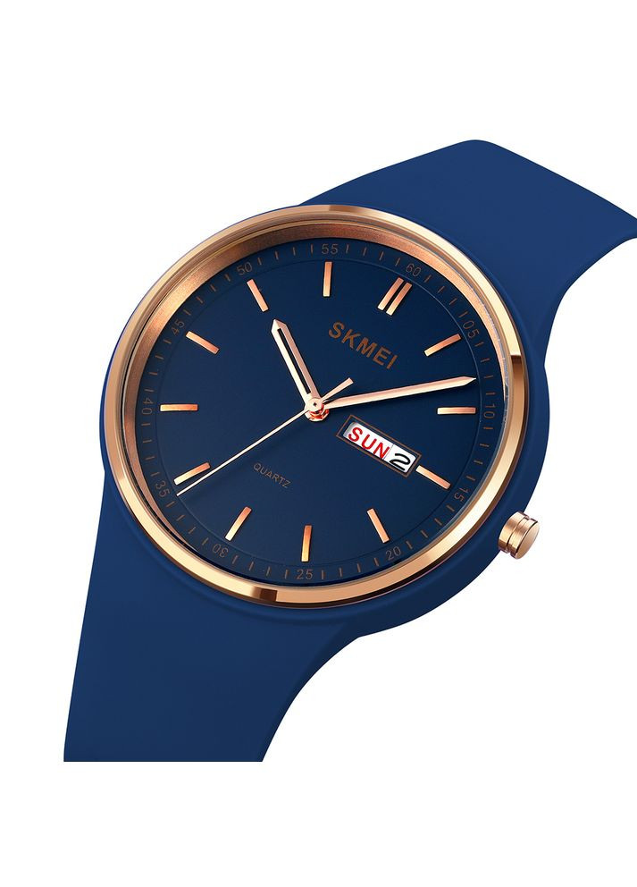 Годинник жіночий кварцовий з календарем водонепроникний до 30 м синій ремінець стильний ProDobro (367264262)