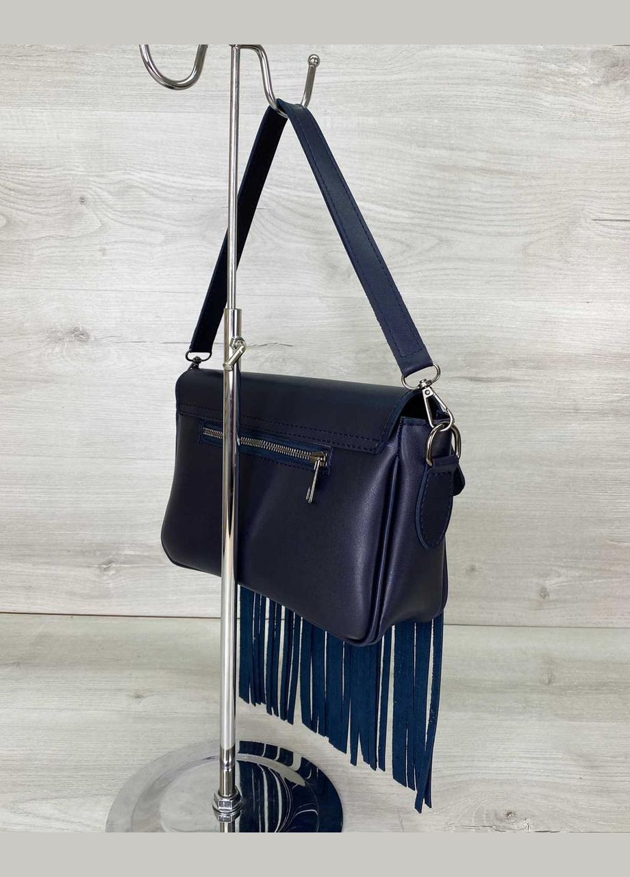 Жіноча сумка з бахромою «Аріель» темно-синя Guris (354721820)