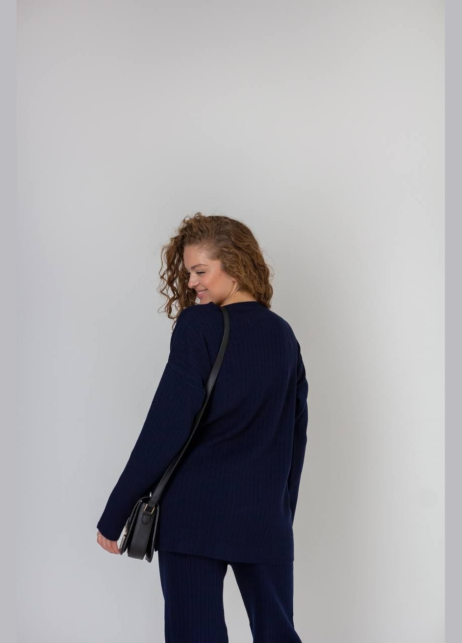 Костюм трикотажний oversize 325896 темно-синій АМА (292714227)