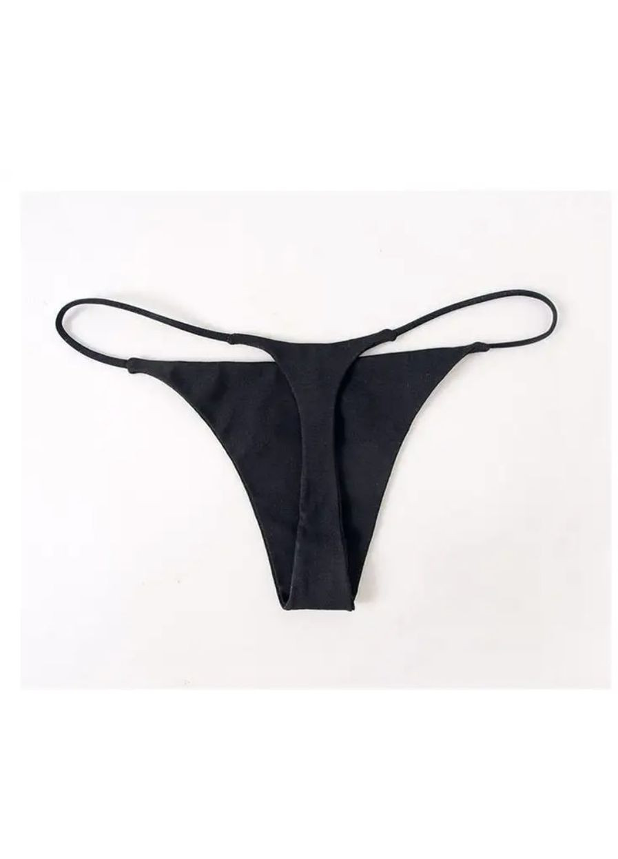 Жіночі стрінги з натуральної бавовни, на м'яких резинках, чорні, комфортні для щоденного носіння, S-XL No Brand (324768945)