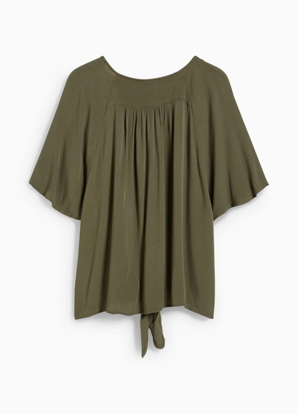 Оливковая (хаки) летняя блуза из вискозы C&A