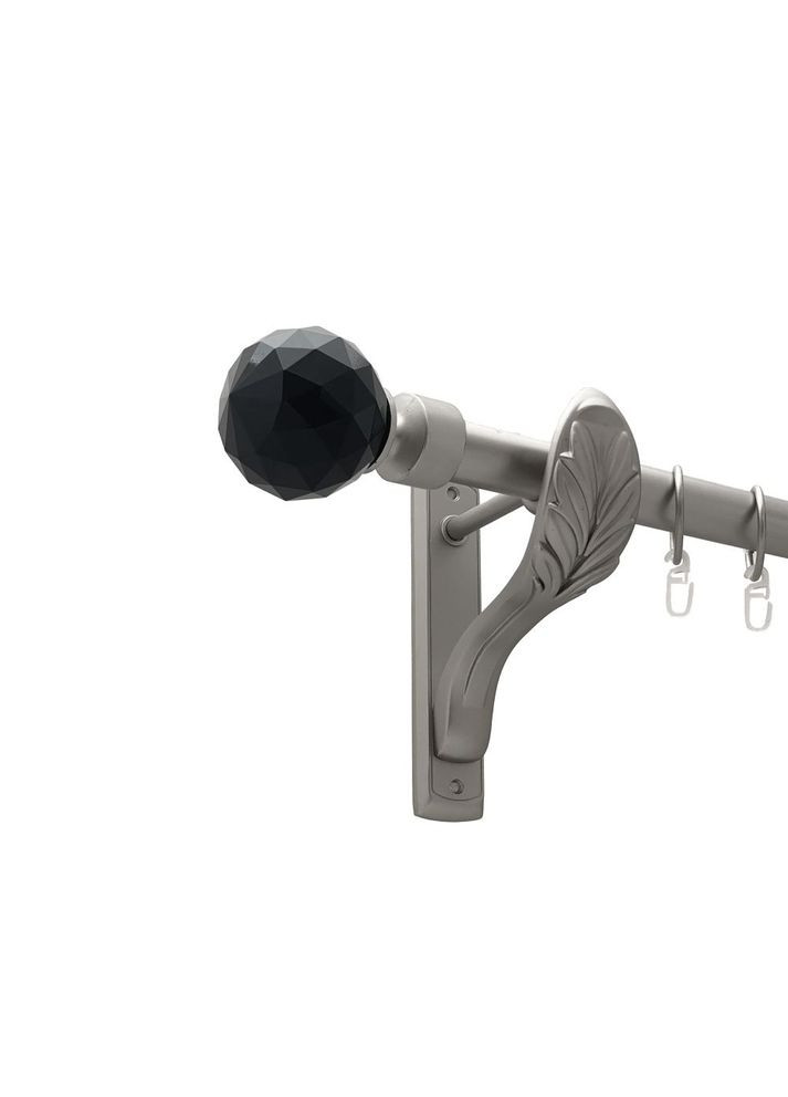 Карниз Люмиера Неро металлический однорядный ретро гладкая труба Сатин 25 мм 300 см (00-00021826) ORVIT (300689265)