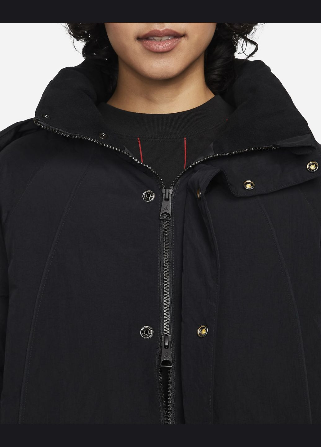 Черная зимняя куртка женская essentials down parka jacket (dh0781-010) Jordan