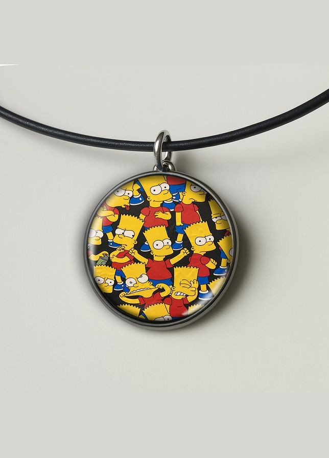 Набір підвіска (кулон) та брелок Сімпсони #01 (подарунковий набір) No Brand (332633905)