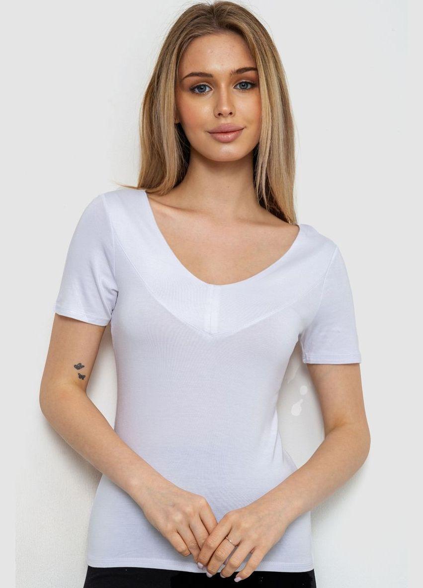 Белая летняя футболка-топ женская Ager 186R511