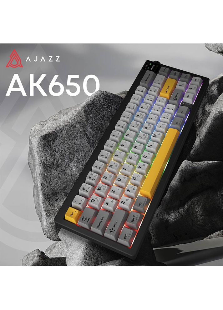 Клавиатура AK650 Flying Fish Switch Black (AK650-FF-BGY) Ajazz (323097975)