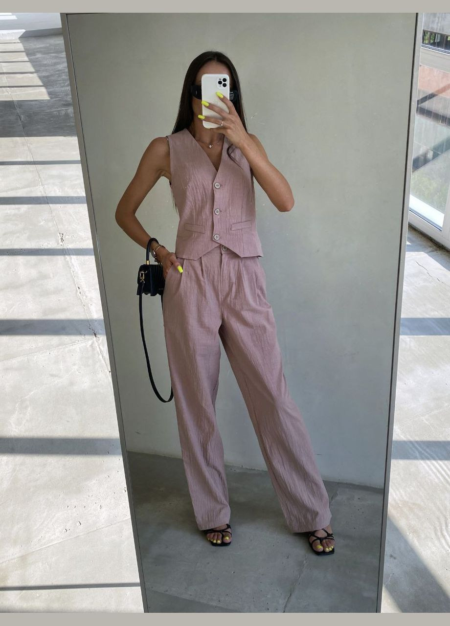 Женский бежевый костюм No Brand (336544628)