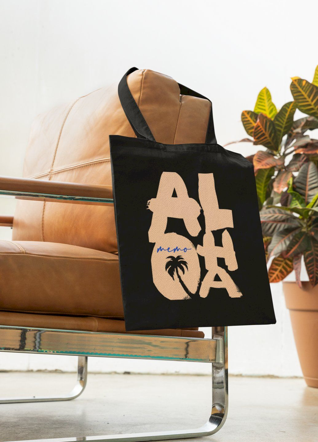 Еко-сумка шопер чорна "Aloha" Memo (303772991)