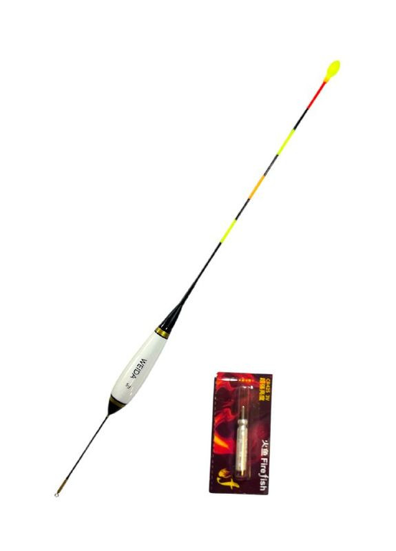 Поплавці, що світяться, Набір 4шт (2g, 3g, 4g, 5g) + Зарядний пристрій CR-425 (2 акумул.) в подарунок! WEIDA (325482193)