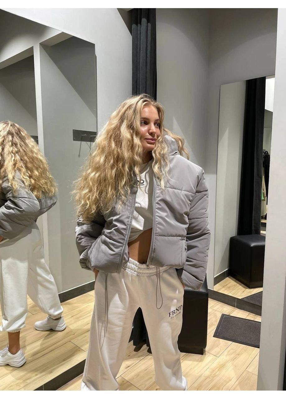 Світло-сіра зимня куртка жіноча пило-водо відштовхуюча Style Point