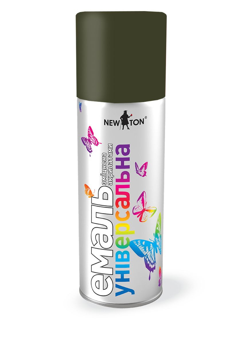 Эмаль аэрозольная универсальная RAL 6006 хаки-олива матовый New Ton (361433265)