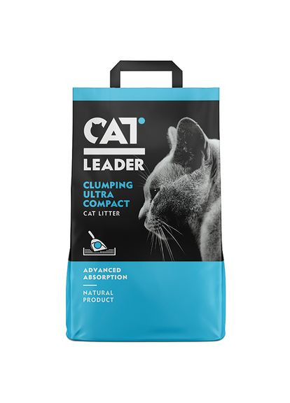Наповнювач для котячого туалету Clumping Ultra Compact Бентонітовий ультракомпувальний 5 кг 5 л Cat Leader (288576460)