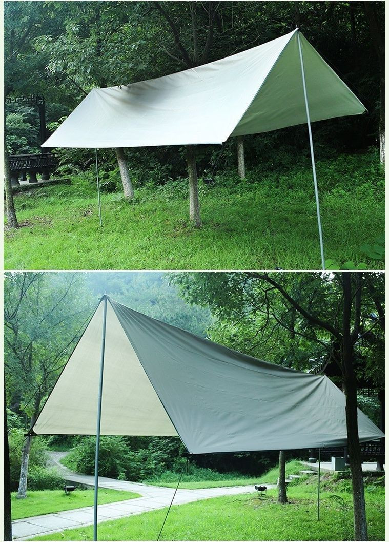 Тент туристичний Водонепроникний S 3Х4 метри Темно-зелений (8275395) Bluefield (349844312)