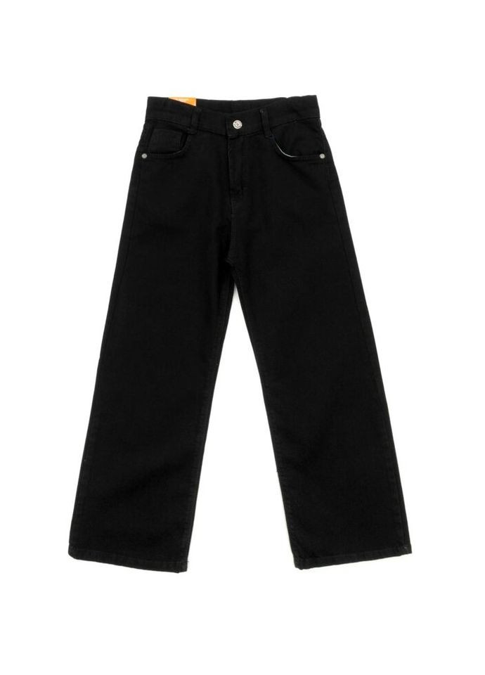 Черные демисезонные джинсы палаццо (59194-170g-black) Sercino