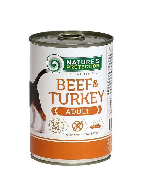 Adult Beef & Turkey - Консервированный корм с говядиной и индейкой для собак - 400 г Nature's Protection (368471382)
