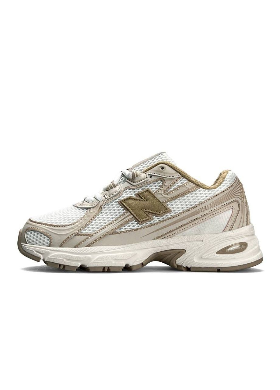 Кроссовки женские New Balance White Beige No Brand 740 бежевые демисезоны (346055178)