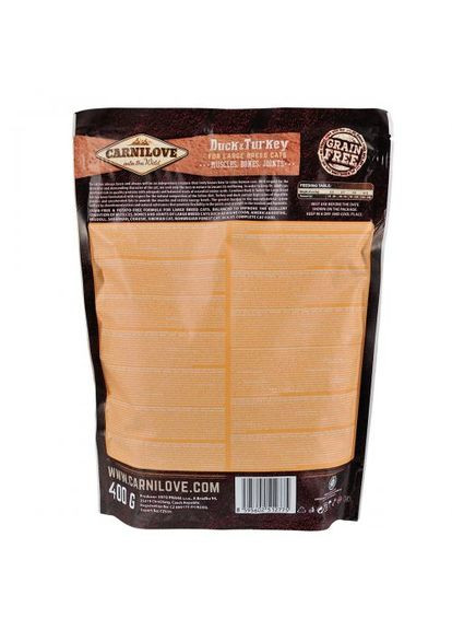 Сухой корм Cat Large Breed для кошек больших пород, утка и индейка, 400 г Carnilove (362702356)