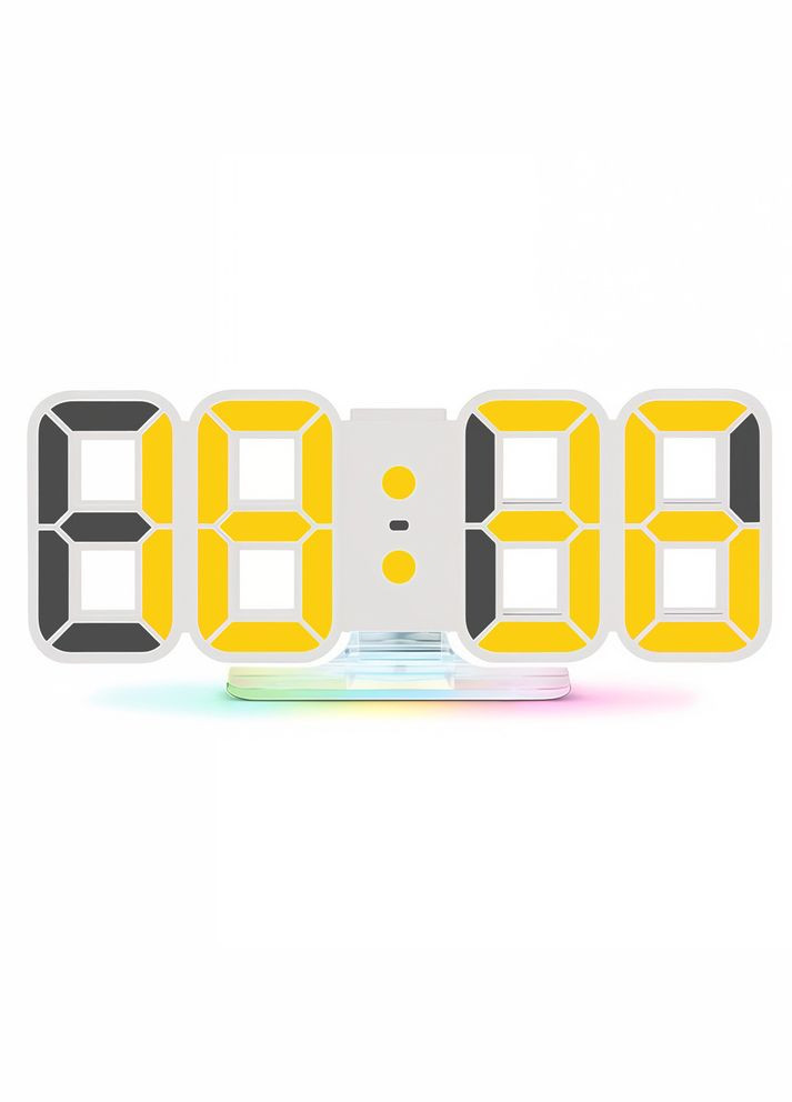 Годинник електронний настільний Premium 3D-LUMITIME з LED підсвічуванням білий Losso (322776928)