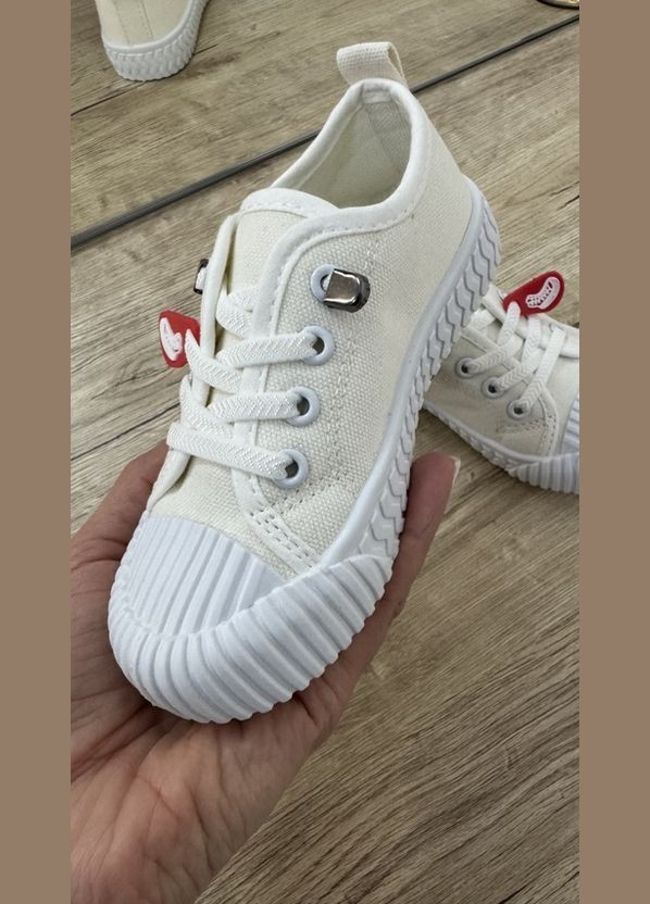 Белые всесезонные детские кеды кроссовки на эластичных шнуровках. BabyStyle