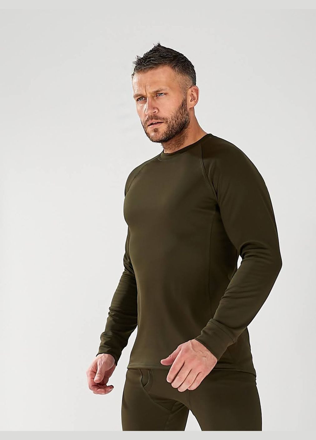 Мужское термобелье оливкового цвета с микродайвингом на флисе OlaN (315517192)