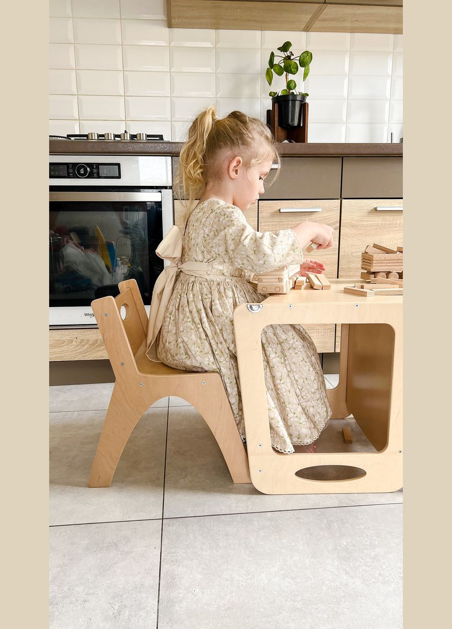 Дитячий дерев‘яний стілець зі спинкою Yoko Tower (361225191)