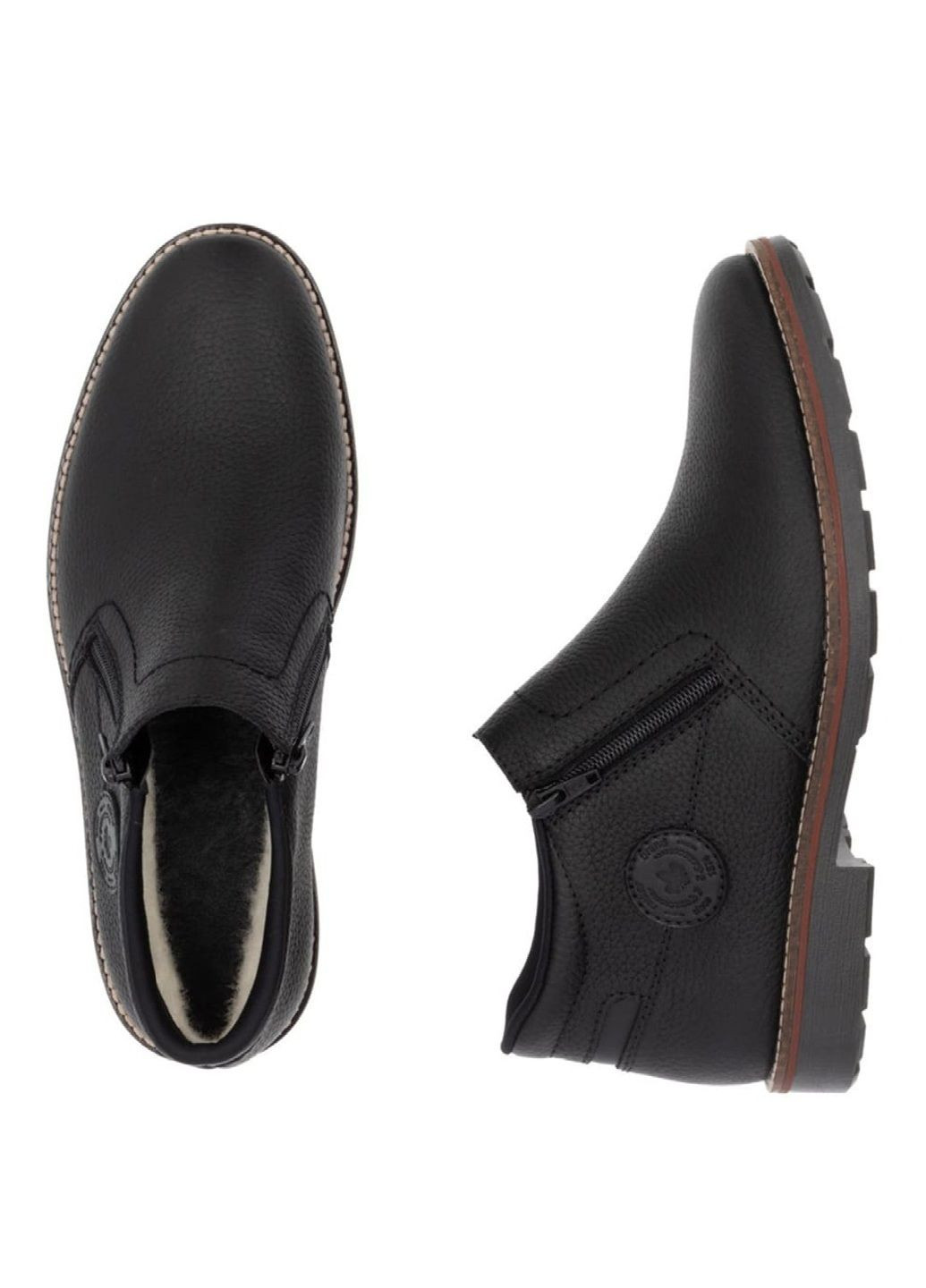 Черные зимние ботинки Rieker