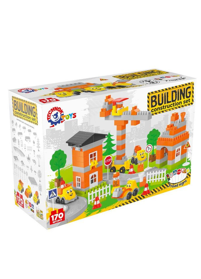 Ігровий набір конструктор 9994TXK 170 деталей та 3 машинки ТехноК (302384637)