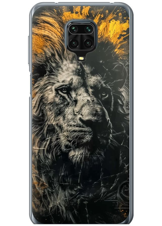 Силіконовий чохол 'Лев у золотих фарбах' для Endorphone Xiaomi Redmi Note 9 Pro (297658601)