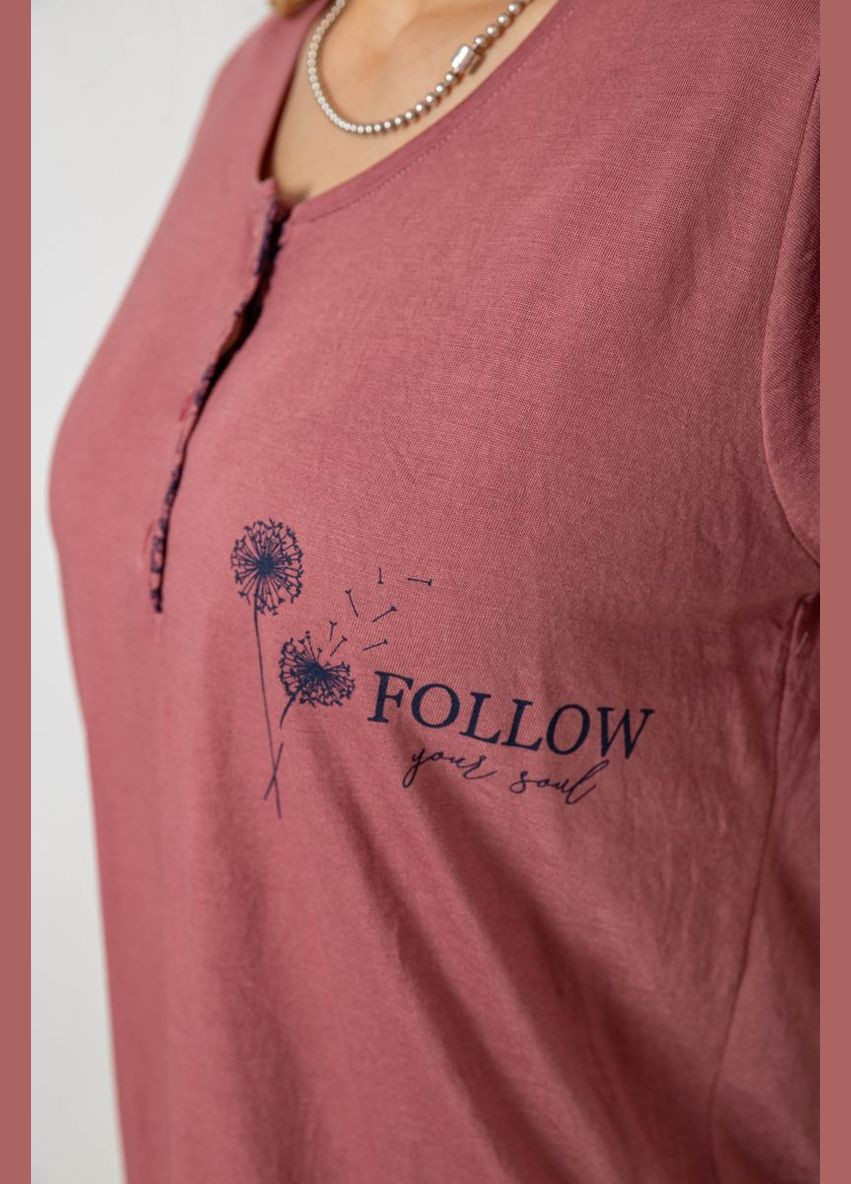 Сливова всесезон піжама жіноча з принтом,, 243r10197 Le'Maries