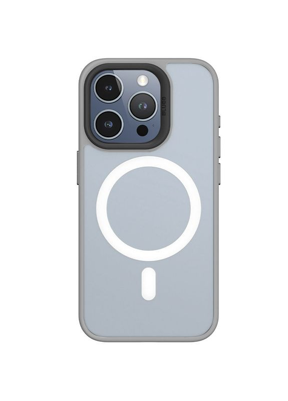 TPU+PC чехол Skin Friendly Frosted with MagSafe для Apple (6.7") Серый | Grey Blueo iPhone 15 Pro Max (302675233)