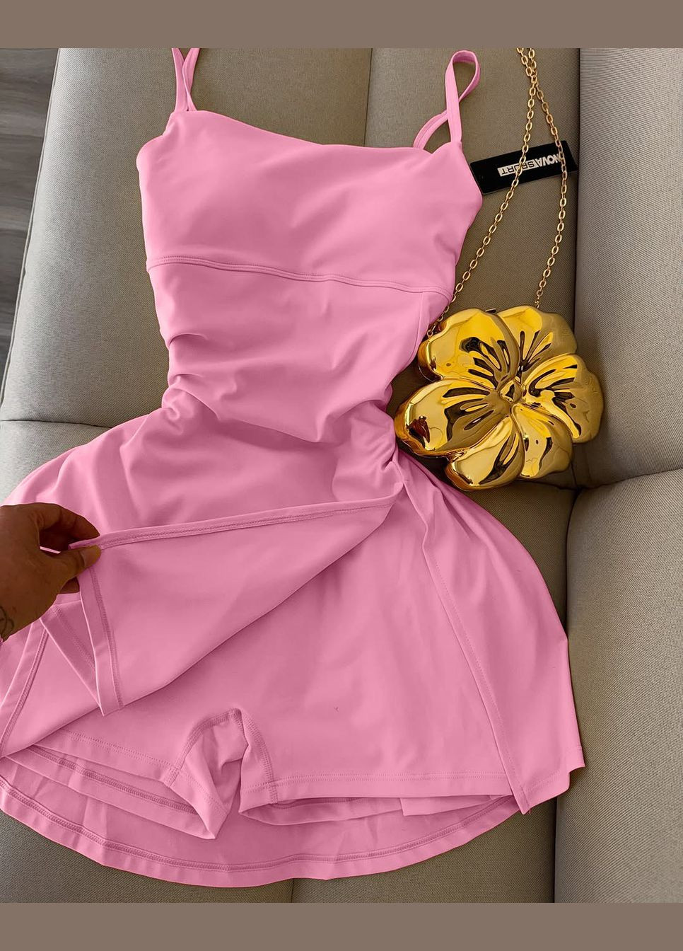 Розовое повседневный женское платье-комбинезон Україна однотонное