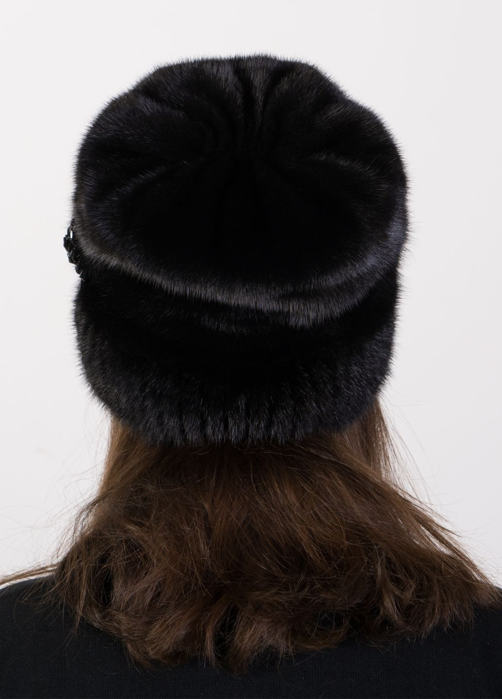Жіноча хутряна норкова висока шапка кубанка Меховой Стиль Камелия (298350418)